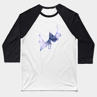 Purple Scottish Terrier dog bat Baseball T-Shirt